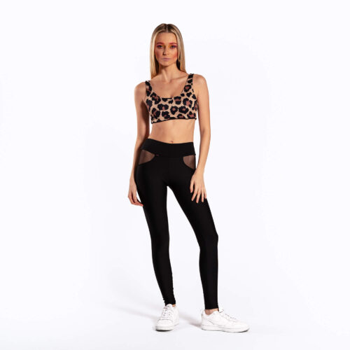 Top Animal Chic Doble Faz Negro - Imagen 4