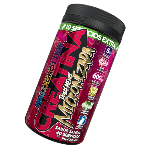Creatina Doblemente Micronizada Sandia 216g 40sv